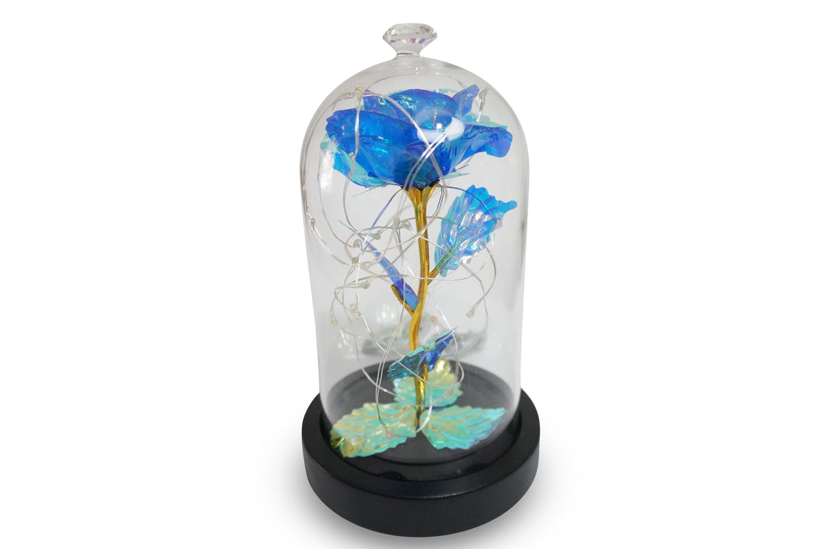 Enchanted Blue Rose Lamp